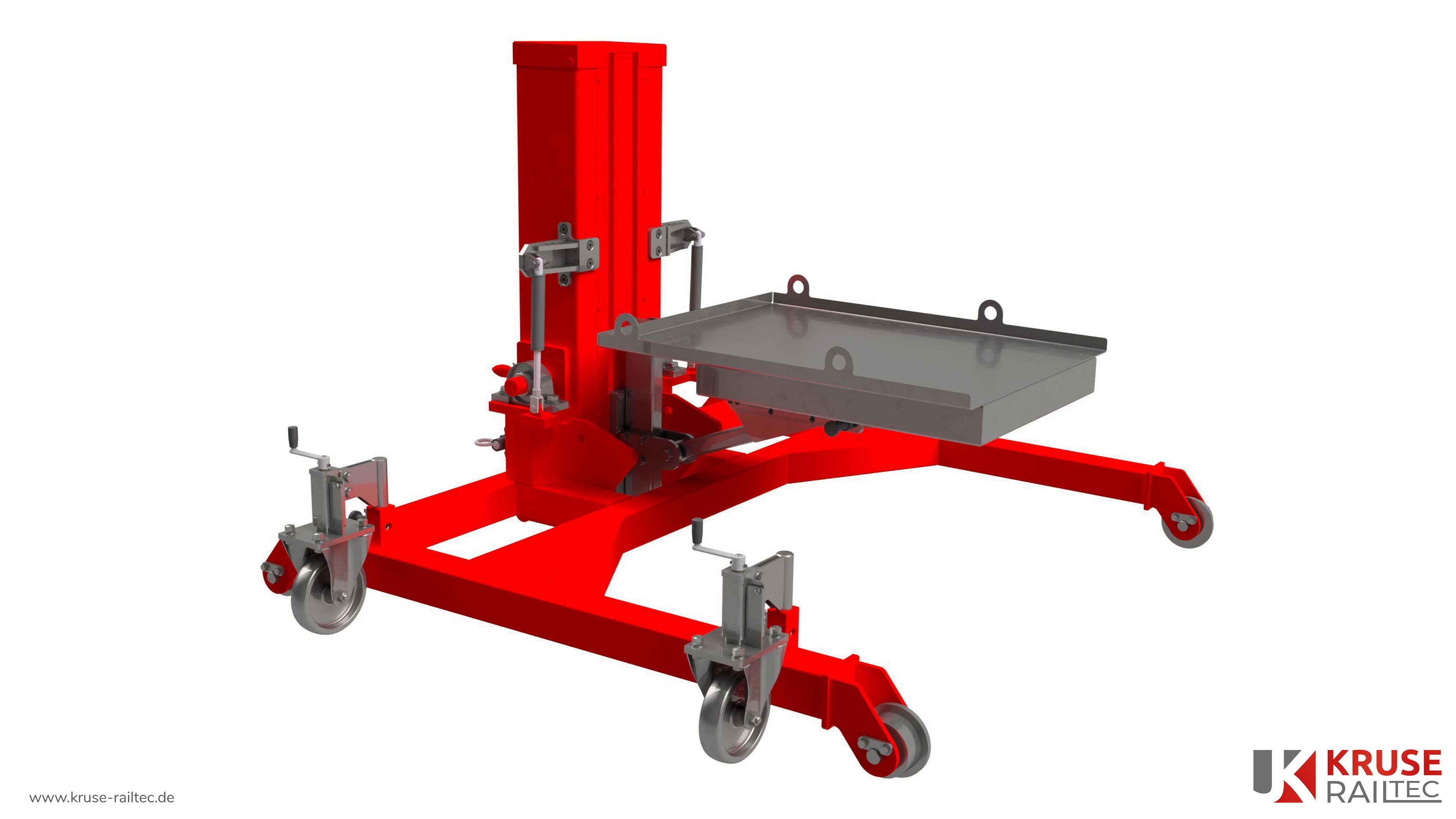 Getriebeheber für Schienenwagen zur De- und Montage von Getrieben