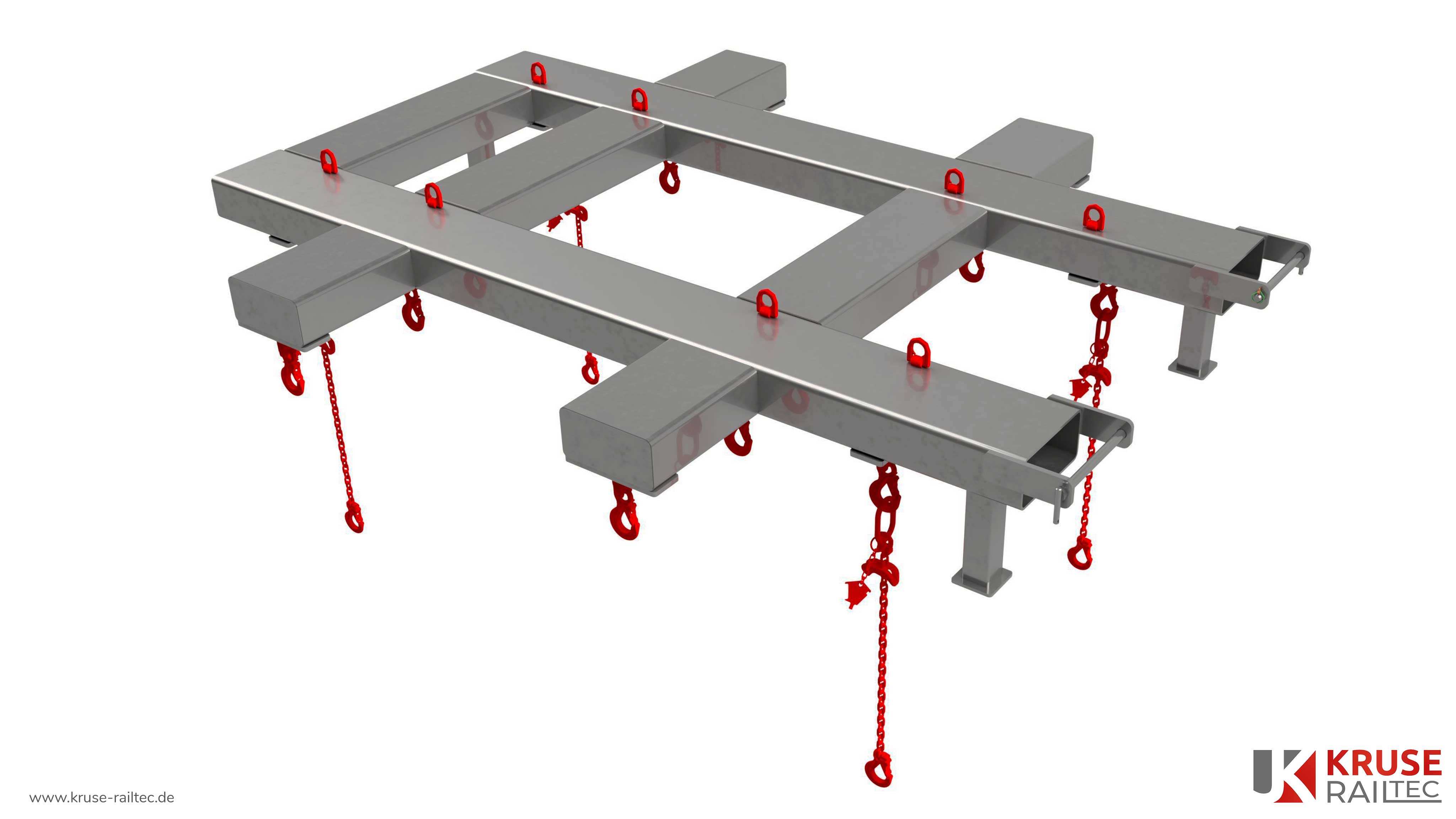 Lasttraverse zum heben von Drehgestellen/Fahrwerken