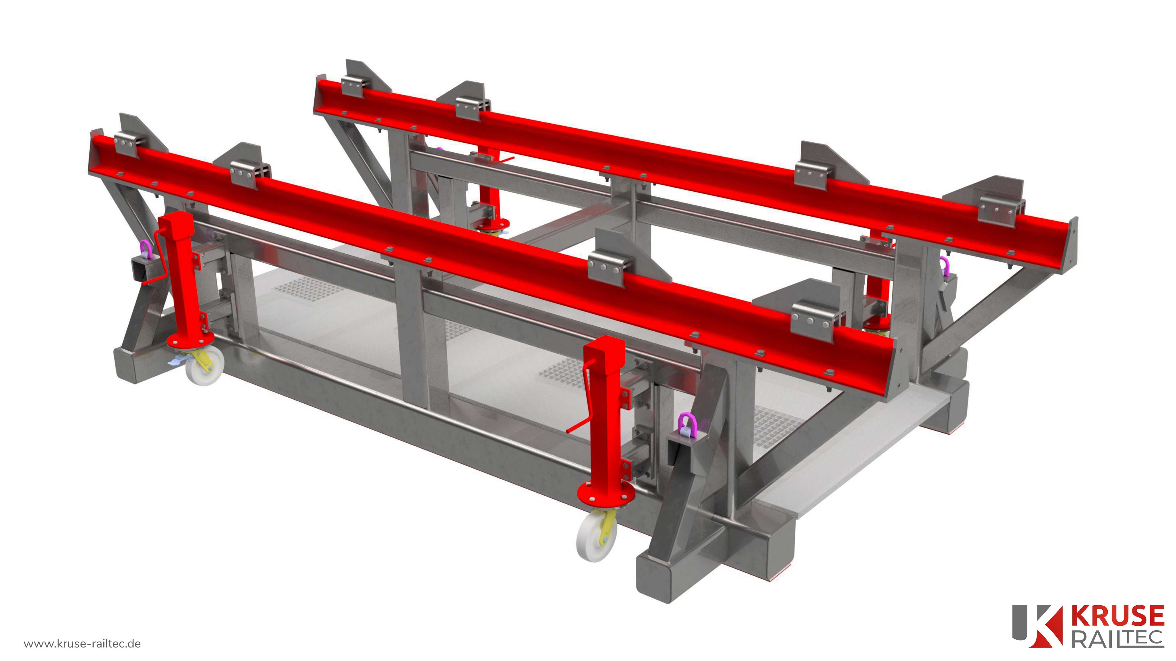 Montagewagen zur Aufnahme und Montage von ICE und LOK Achsen